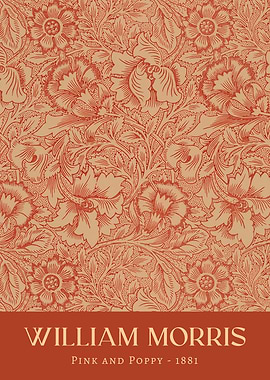 William Morris Pink and Poppy - 1881