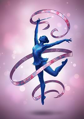 Rhythmic Gymnastics with Ribbon Art