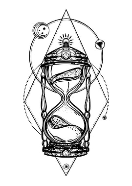 Hourglass with Geometric and Celestial Elements