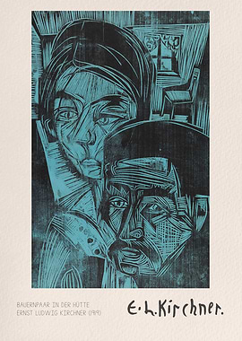 Bauernpaar in der Hütte by Kirchner