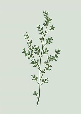 Green Branch Illustration