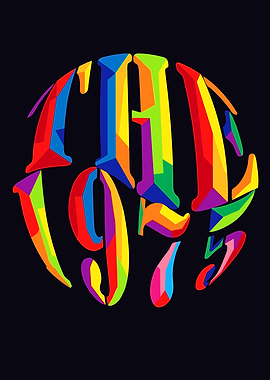 The 1975 Colorful Text Art