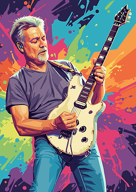 Eddie Van Halen Guitar Art