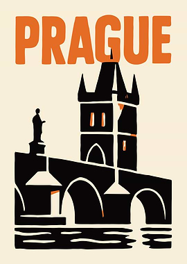 Prague Travel Poster