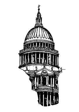 St. Paul's Cathedral Black and White