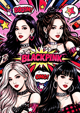 Blackpink Pop Art Comic Style