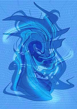 Abstract Blue Swirl SAID12S