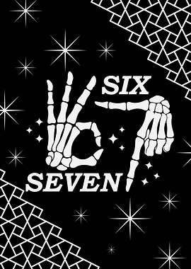 Six Seven Skeleton Hands Graphic