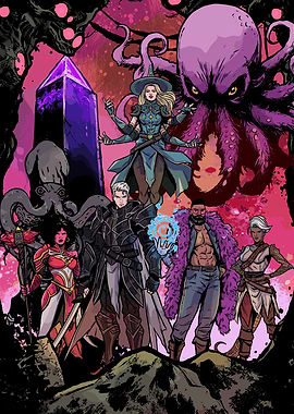 Fantasy Team Comic Book Style