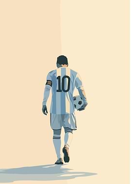 Soccer Player with Ball, Back View