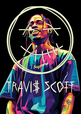 Travis Scott Pop Art Portrait