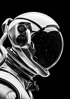 Astronaut Helmet in Space