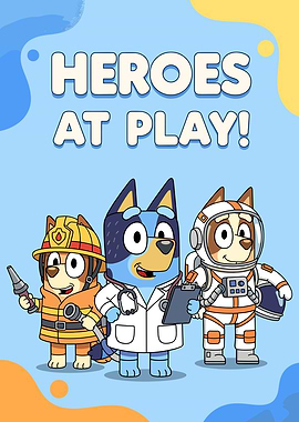 Bluey Cartoon Illustration