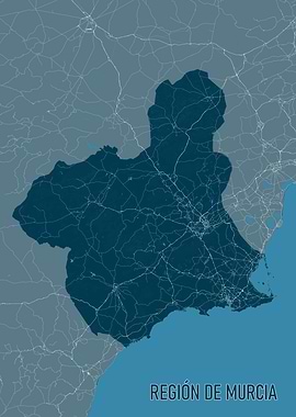 Region de Murcia Map