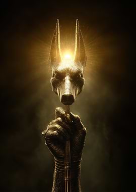Golden Anubis Staff