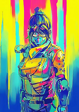 Apex Legends Wraith Colorful Portrait