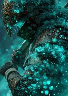 Glowing Knight in Armor