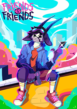 Friends Friends Character Rooftop Illustration