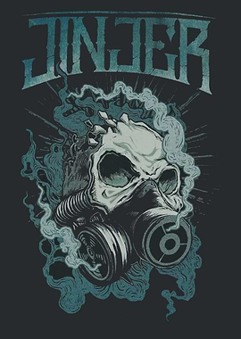Jinjer Skull Gas Mask Artwork