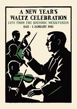 New Year's Waltz Celebration Poster