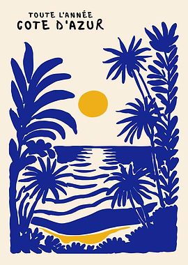 Cote D'Azur Travel Poster