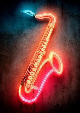 Neon Saxophone