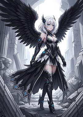 Anime Angel in Ruins