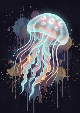 Luminous Jellyfish Digital Art