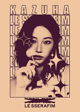 Kazuha LE SSERAFIM Retro Portrait