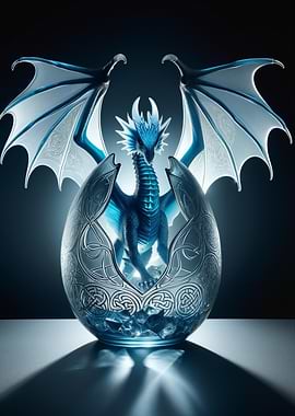 Blue Dragon Hatching from Egg