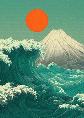 Great Wave with Mount Fuji