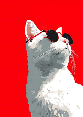 Cool Cat with Sunglasses