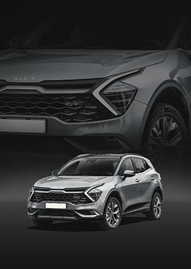 Silver Kia Sportage Car