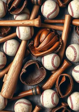 Baseball Equipment Still Life