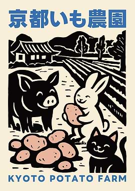 Kyoto Potato Farm Poster