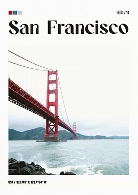 San Francisco Golden Gate Bridge Poster