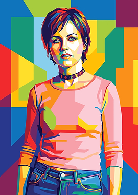 Dolores O'Riordan Pop Art Portrait