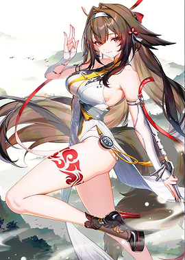 Anime Girl in White Dress