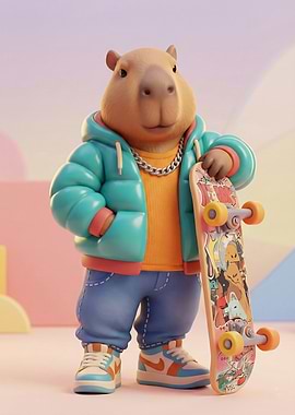 Capybara Skater Dude