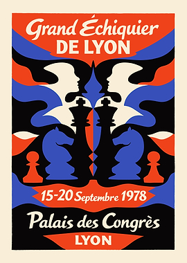 Grand Echiquier de Lyon Chess Poster