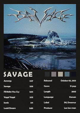 Aespa Savage Album Cover Poster