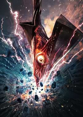 Mystical Sword with Eye and Lightning