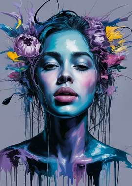 Floral Woman Portrait