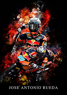 Jose Antonio Rueda Motorcycle Racing Portrait