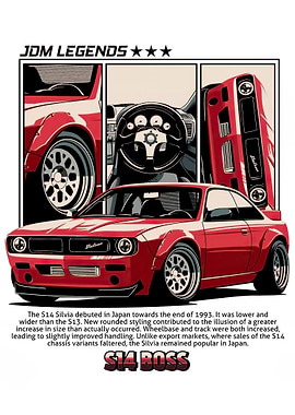 JDM Legends S14 Boss Illustration