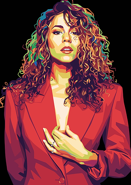 Pop Art Portrait of Mariah Carey