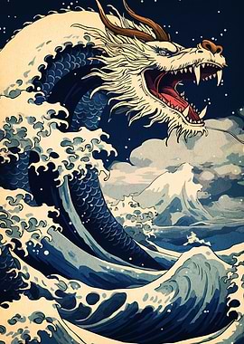 Dragon wave art