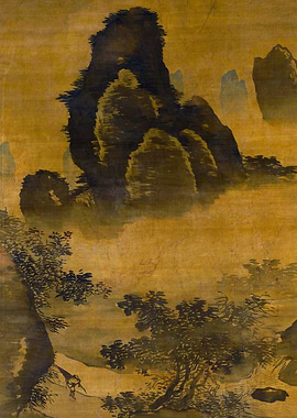 Chinese Landscape Painting Rainy Day Approaching