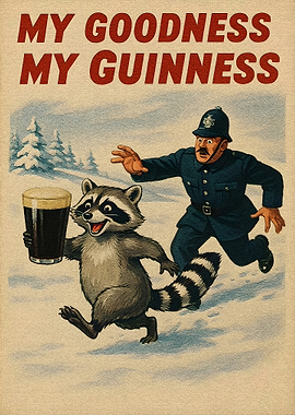 My Goodness My Guinness Raccoon