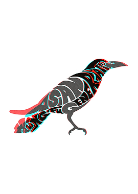 Raven Typography Art